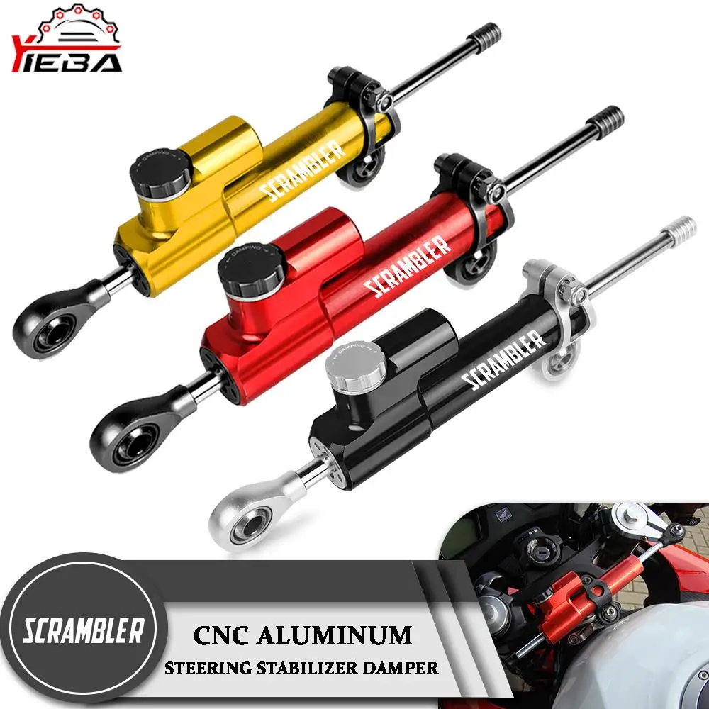 

Universal Motorcycle Aluminum Adjustable Steering Damper Stabilizer For DUCATI SCRAMBLER 400 800 850 1000 sixty2 Icon 2023 2022