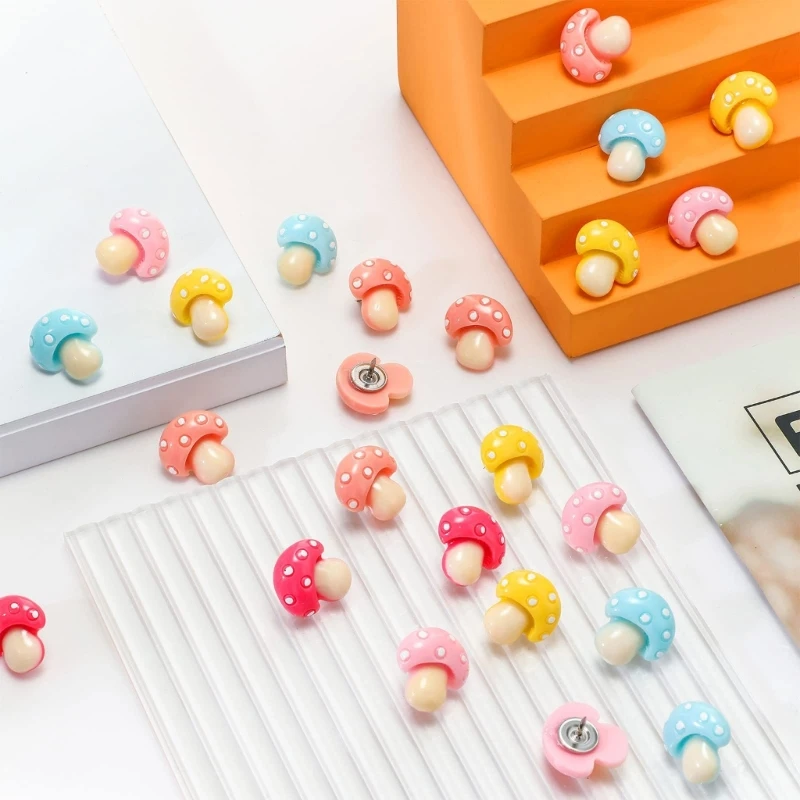 Thumbtack Pushpins Decorative Cork Board Pins Map Drawing Photo Wall Studs Office School Classroom Supplies