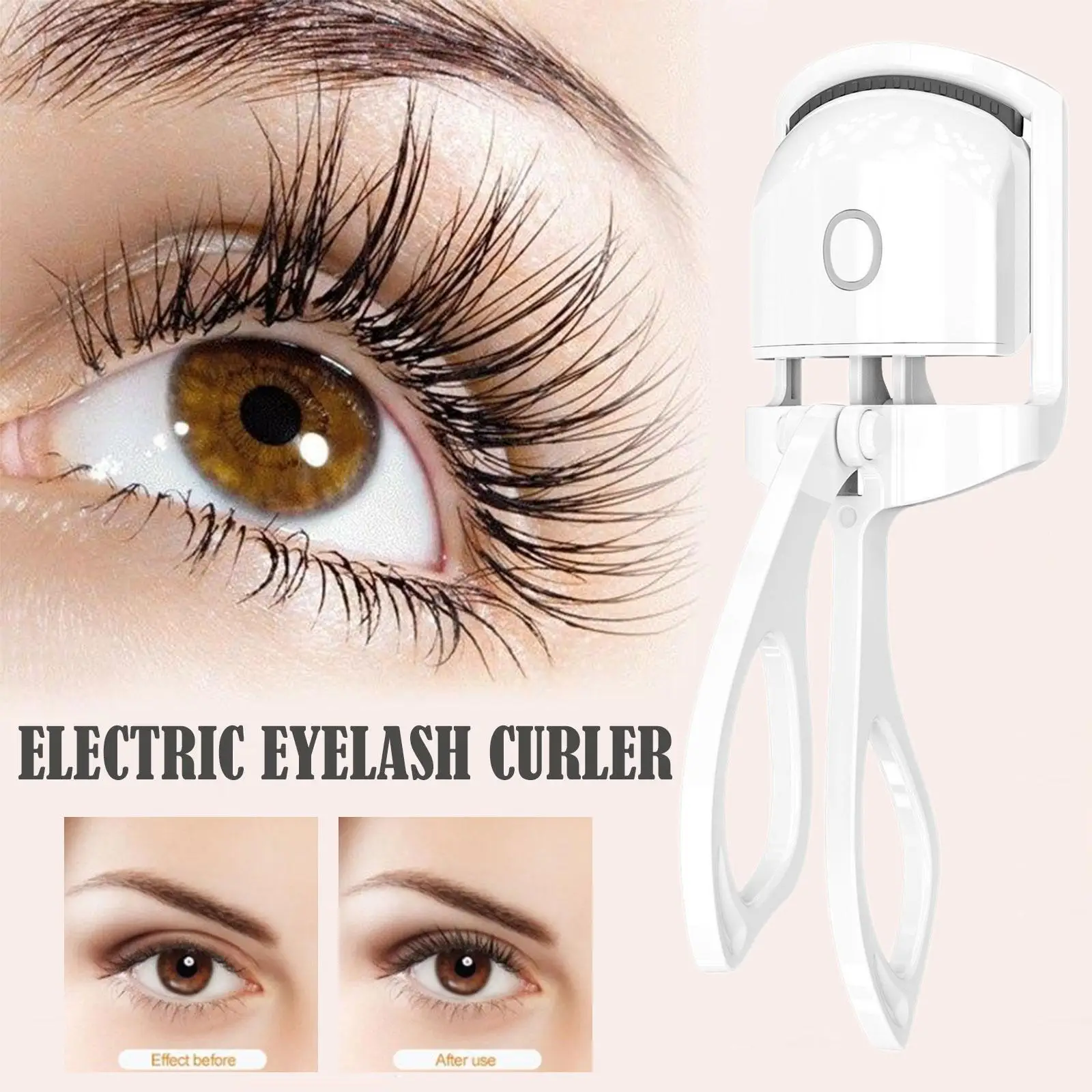 Heated Eyelash Curler Electric Lash Curler With Silicone Heating Pads