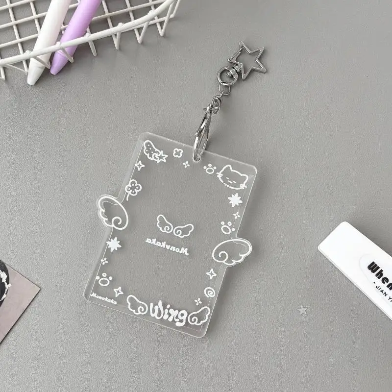 Transparent Kpop Photocard Keychain and Student Card Case