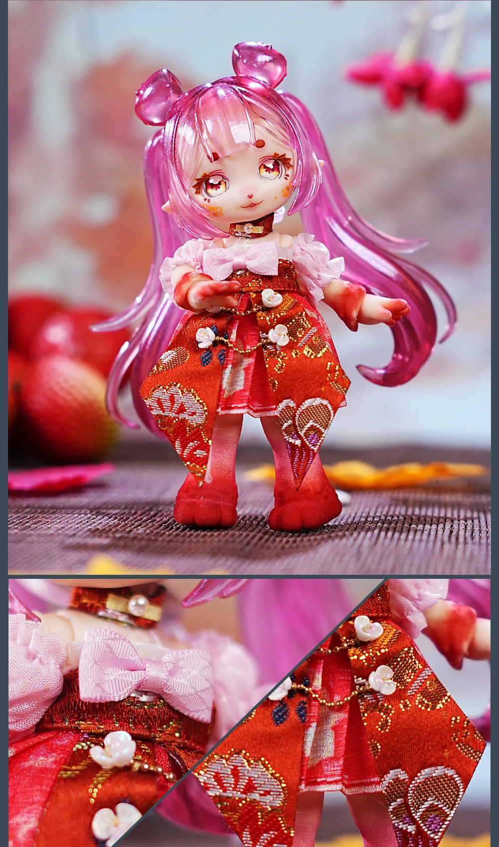 Frühlingswaldpuppe Maytree 1/8 BJD 14 cm OB11 Tierkörper Sammlerstück Niedlicher Tierstil Kawaii Spielzeugfiguren Geburtstagsgeschenk für Kinder – Detail 10
