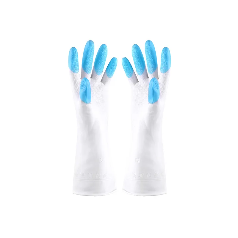 Nitrile Washing Gloves Home Kitchen Bowl Durable Latex Washing Clothes Women'S Waterproof Household Rubber Gloves #1505