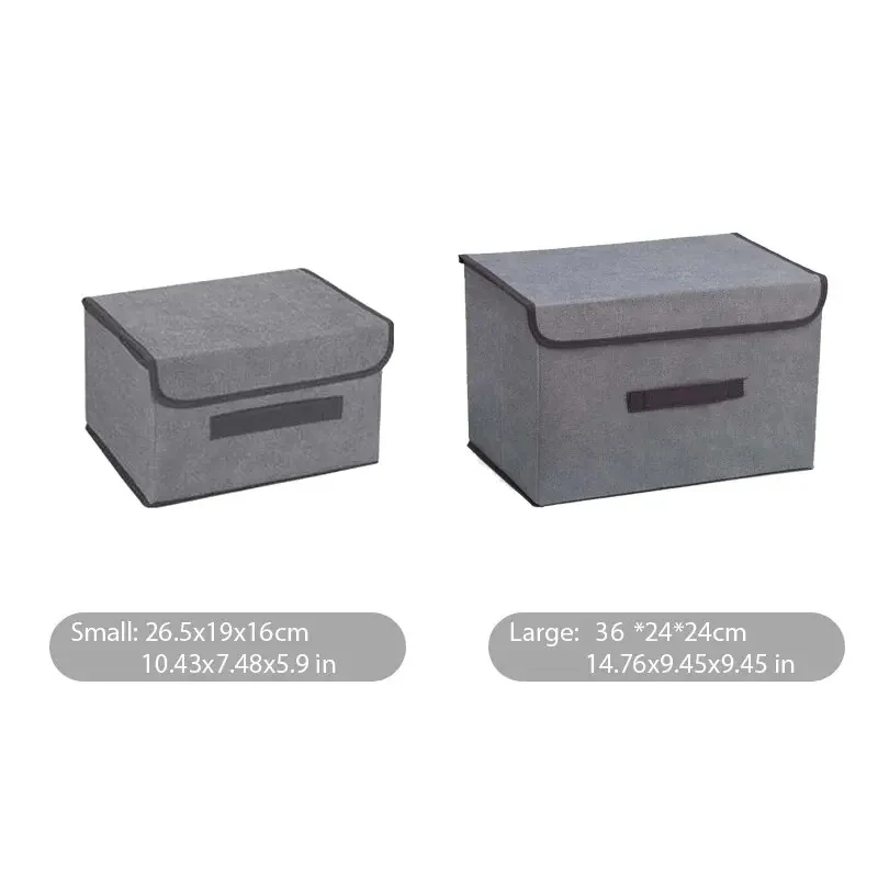Fold Non Woven Fabric Storage Box Gray Home Supplies Clothing Underwear Sock And Kid Toy Storage Organizer Cosmetics 6