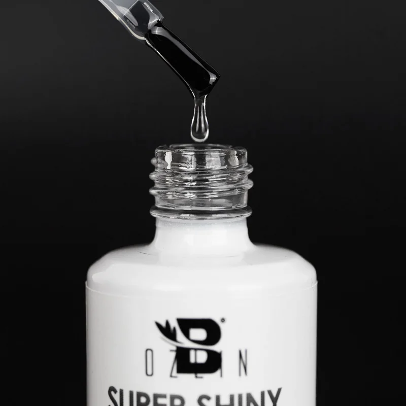 BOZLIN 15ML Super Shiny Top Coat Nail Art Gel Varnish Semi Permanent Soak Off  No Wipe UV Gel Varnish Shining Clear Top Coat 6