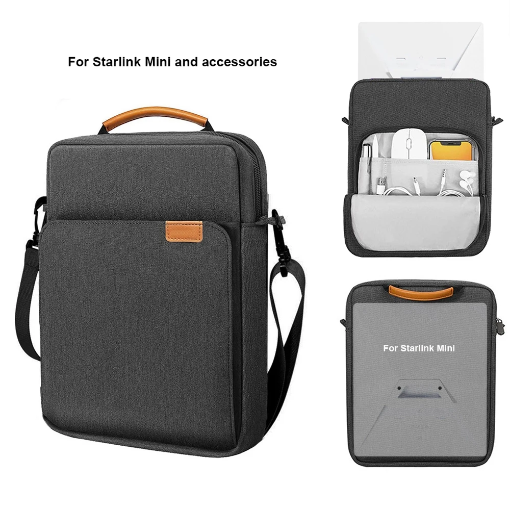 Compact Storage Bag for Starlink Mini Waterproof Travel Carrying Case with Adjustable Strap for Starlink Mini and Accessories