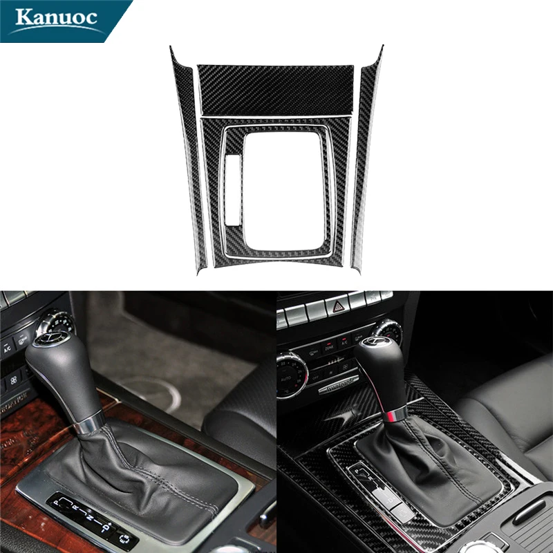 

Carbon Fiber Gear Panel Decorative Stickers For Mercedes Benz W204 W205 W211 W203 C E GLA GLC 2007-2013 Car Interior Accessories