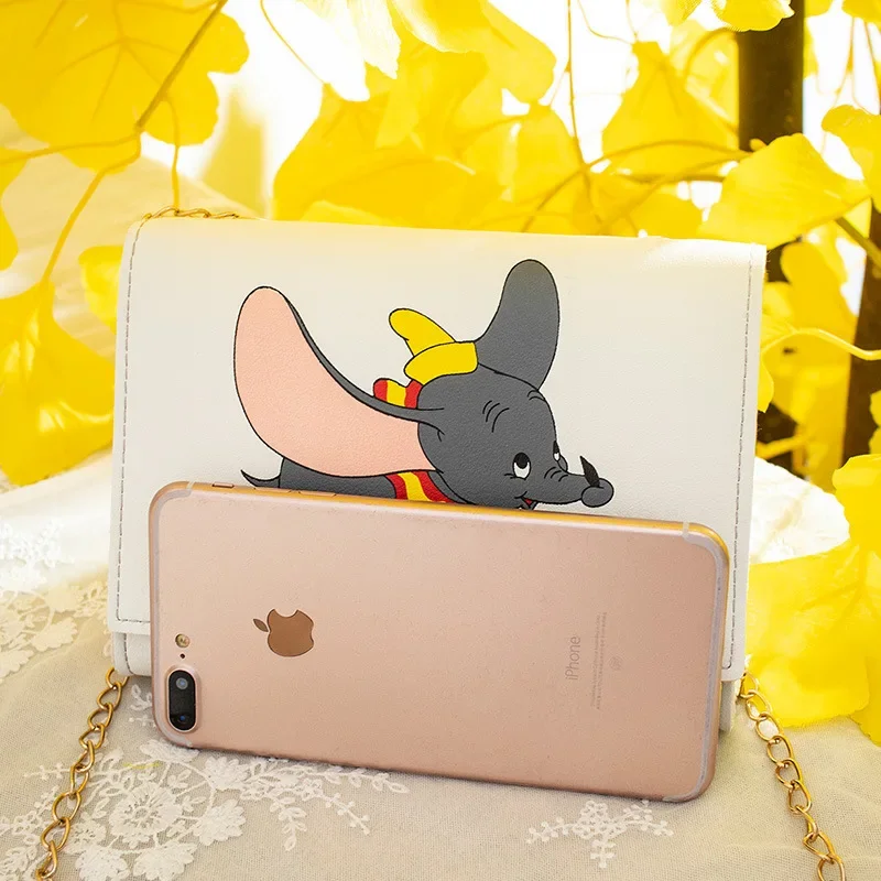 Disney Dumbo cartoon lady messenger bag shoulder pu women fashion handbag minnie shopping bag gift Mobile phone purse