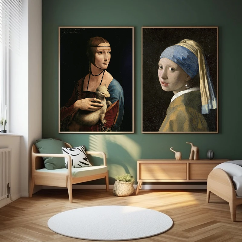Vintage-Style Van Gogh Inspired Portrait Canvas Wall Art
