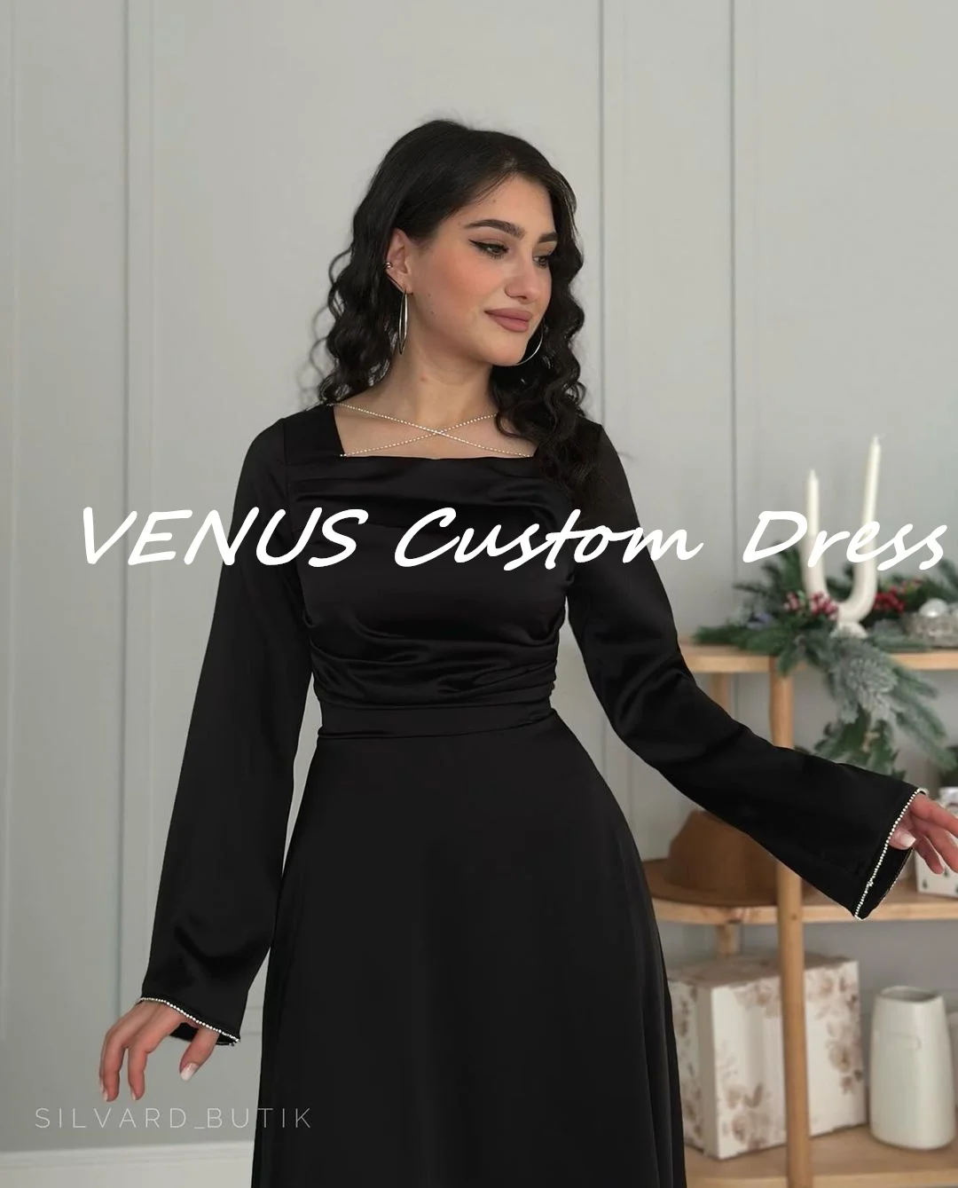 

VENUS Black Prom Dress Luxury Elegant and beautiful dresses for women Wedding Party Dress Dubai Luxury Evening Dress 2024