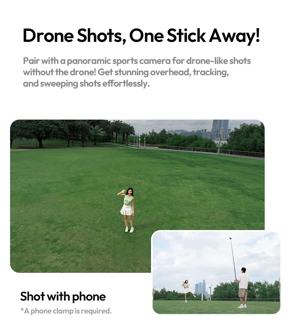Carbon Fiber Selfie Stick Light-weight Selfie Stick Extension Rod for Gopro Smar