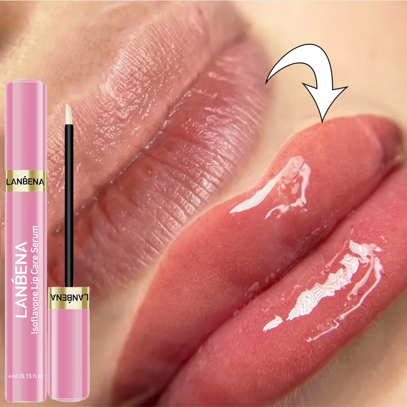 LANBENA lèvres volumisantes instantanées plus dodues réduisent les ridules lèvres brillant huile longue durée hydratant Sexy éclaircir soin des lèvres_voghion.com
