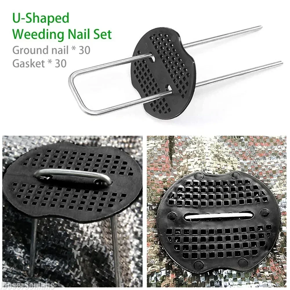 U-shaped Garden Pegs Metal Heavy Duty Fixing Tools for Securing Weed Control Landscape Fabric Artificial Grass, garden pegs
