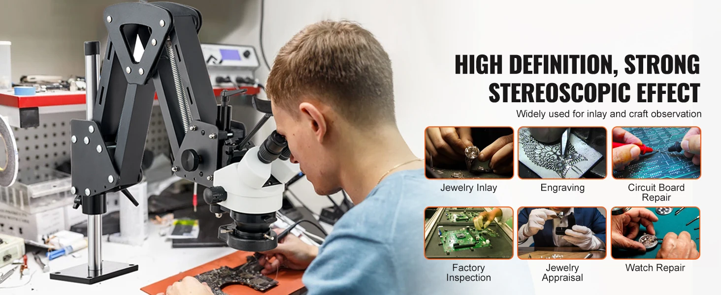 microscope avec zoom continu