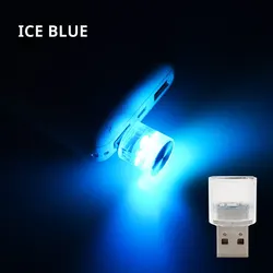 Mini USB LED Ambient Decorative Atmosphere Light for Interior and Portable Use (Crystal Blue)
