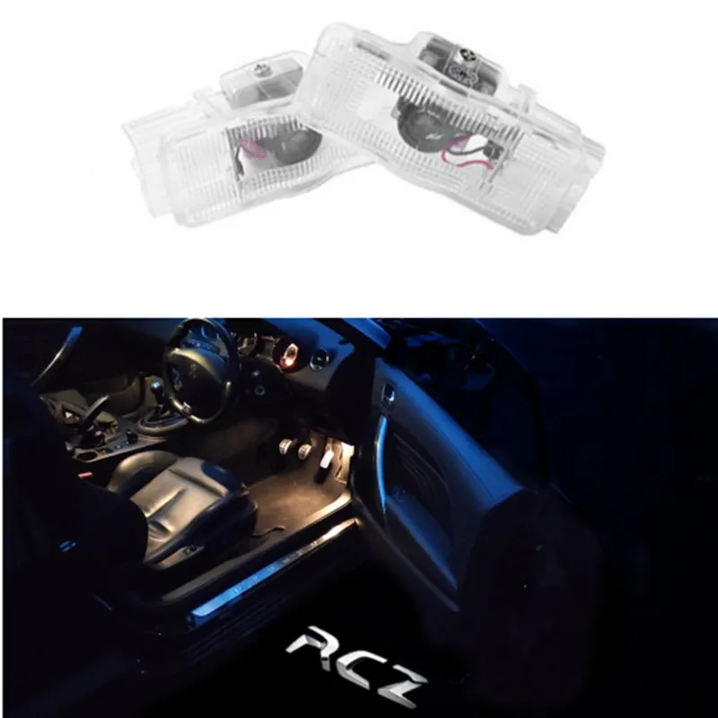 2pcs Car Led Door Lights Laser Projector Light For Peugeot Rcz