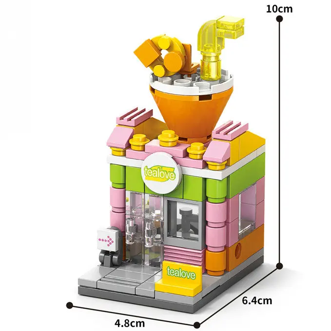 Mini House Building Blocks City Store Street View Snack Street Figures Children's Toys Boys and Girls Gifts Compatible With Lego