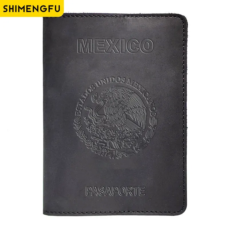 Genuine Leather RFID Travel Passport and Card Holder Wallet