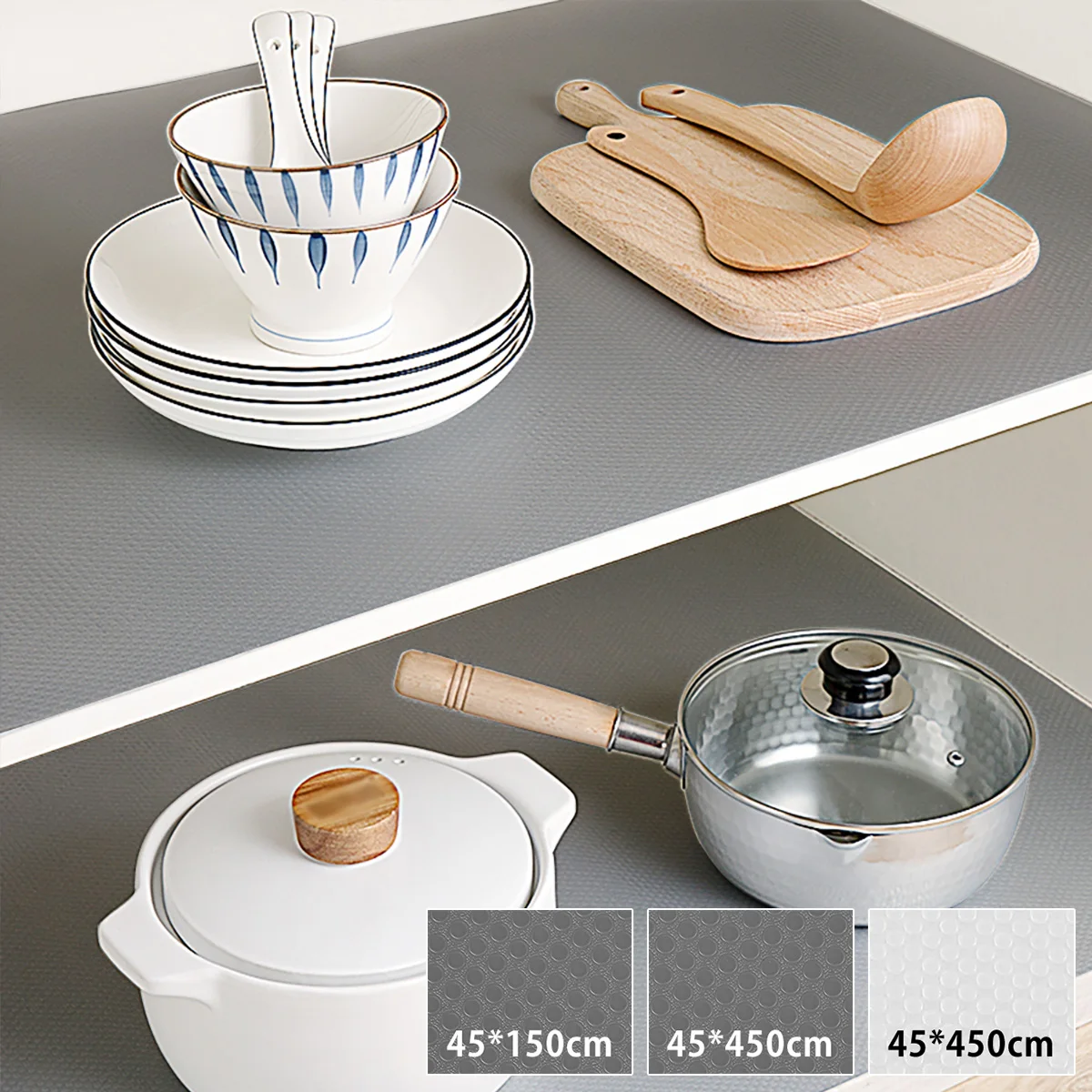 Drawer Liners Kitchen Cabinet Shelf Table Cover Mat Refrigerator Pad Tablecloth Kitchen Mats Waterproof Non Slip Moistureproof