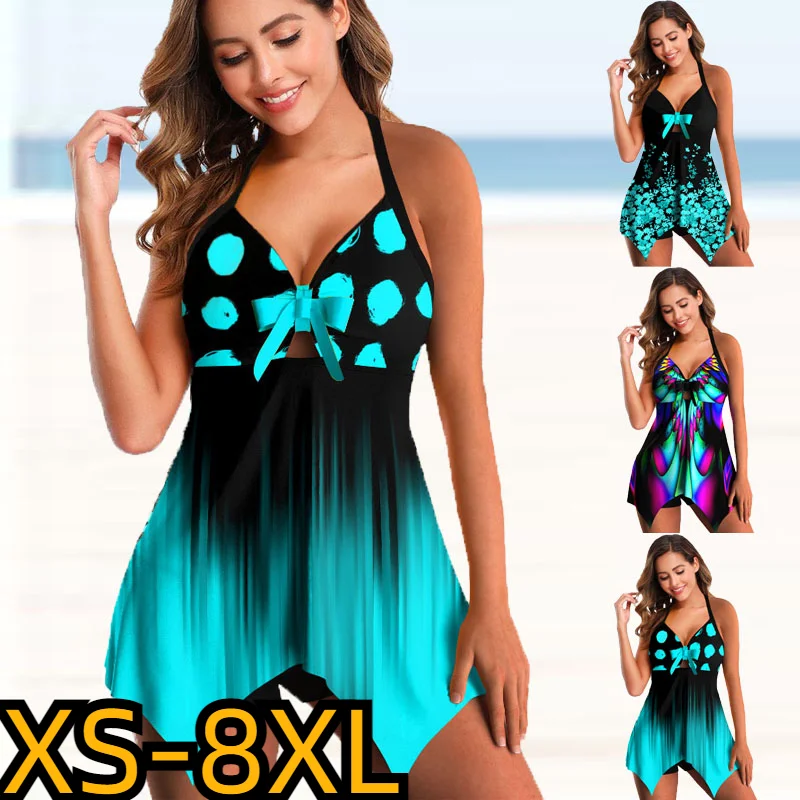 

Новинка 2022, Женский пикантный Монокини в горошек, купальник из двух предметов с завышенной талией, свободная пляжная одежда, купальник, женский летний модный купальник, костюм