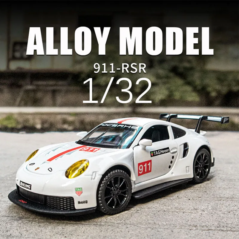 Diecast 1:32 Porsche 911 997 GT3 RSR Alloy Model Car Miniature
