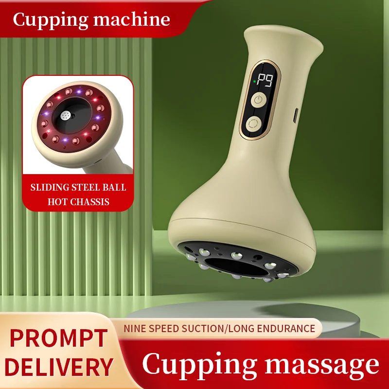 Cordless Electric Guasha Massager Hot Compress Scraping Device Negative Pressure Detox Body Acupoints Gua Sha Massage