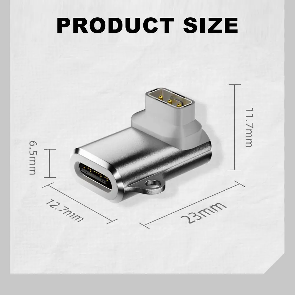 High-Speed Type-C to Magnetic Charger Converter with Indicator Light