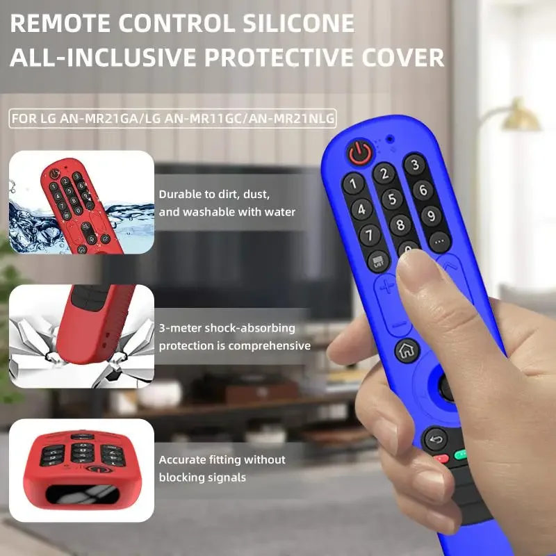 silicone remote case silicone remote sleeve silicone remote cover silicone case protector remote controller cover colorful silicone case for LG AN-MR21GC MR21N/21GA remote control protective cover for LG OLED TV magic remote AN MR21GA