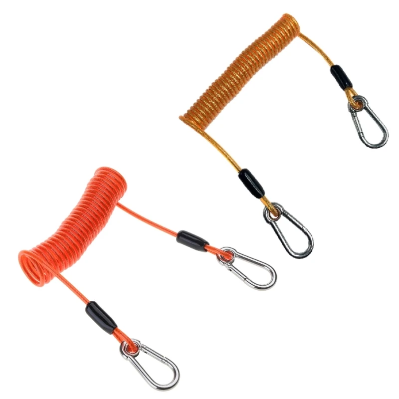 Kayak Paddle Leash Safety Tool Lanyard Kayak Accessory Stretchable Coiled Leash