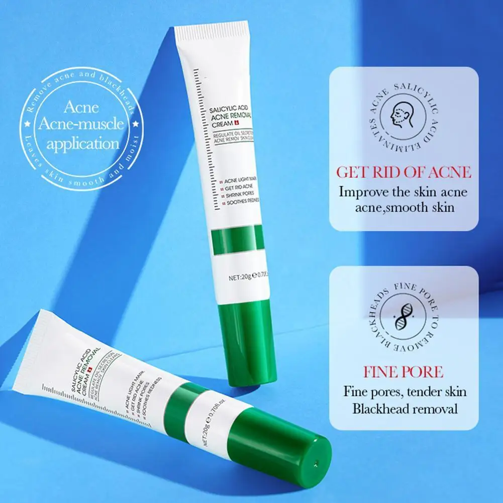 

20ml Salicylic Acid Acne Removal Cream Shrink Pores Oil Remover Korean Anti-aging Skin Cream Products Blackhead Care Refini L7R5