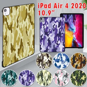 Slim Tablet Case for Apple IPad Air 4 10.9 Inch (2020) Camouflage Pattern Series New Hard Cover Protective Shell + Free Stylus