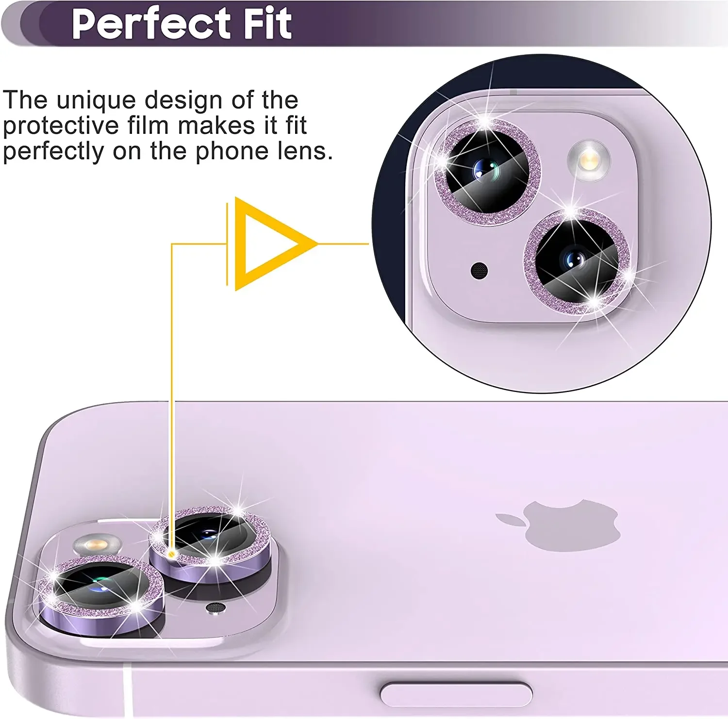 Glitter Diamond Tempered Glass Camera Lens Protector Screen Film