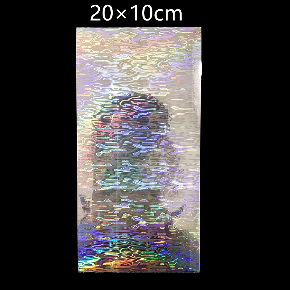 18pcs 20x10cm Holographic Adhesive Film Flash Tape Lure Making Fly Tying Material Metal Hard Baits Change Color Sticker