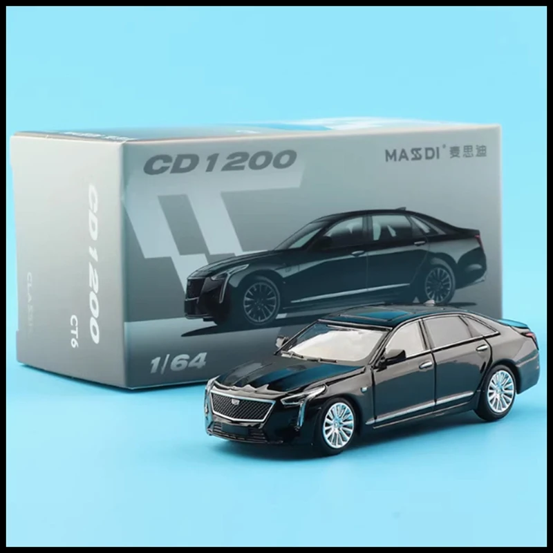 MASSDI 합금 1/64 스케일 캐딜락 CT6 CD1200 CD1204 자동차 모델 성인 클래식 컬렉션 디스플레이 선물 기념품 소년 장난감