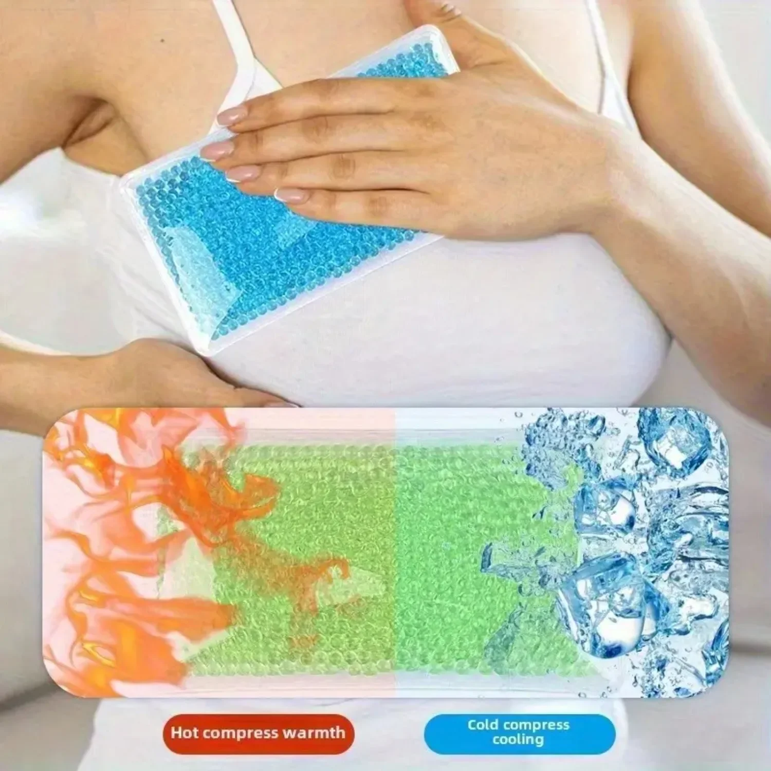 Gel Ice Packs for Injuries Reusable Soft & Flexible Hot & Cold Compress Soothing Aid for Sprains Strains Soreness