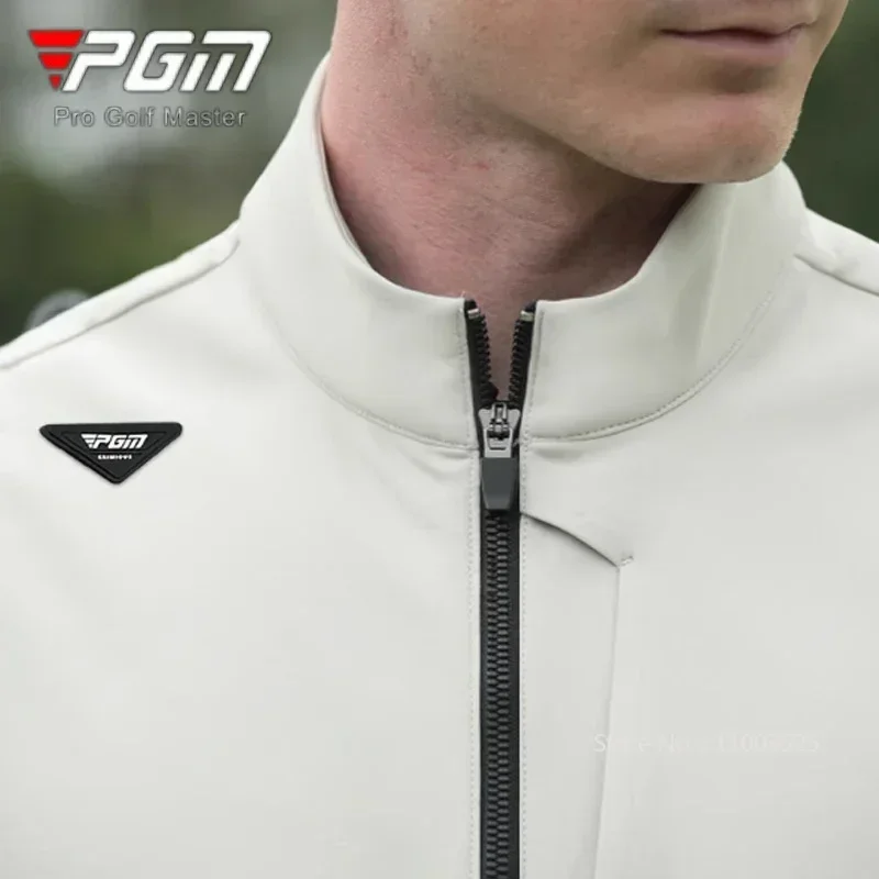 PGM Golf Vest Rain Proof Stand Collar Men Coat Fall Winter Clothing Male Sleeveless Windproof Jacket Casual Fit Waistcoat M-XXL