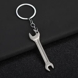 Compact Tool - Inspired Keychain Set: Creative Metal Car Keyrings with Adjustable Wrench Spanner - Mini DIY Gift Collection (Wrench B)