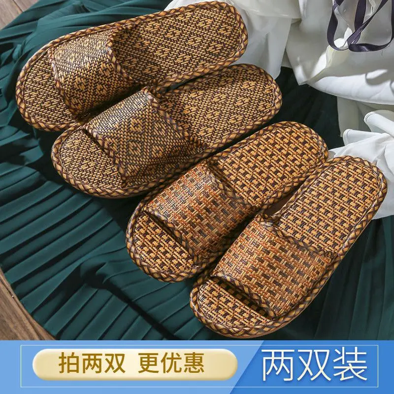 

Plastic slippers, sandals, and household anti-skid cool mats, bamboo breathable, bamboo woven, odorproof