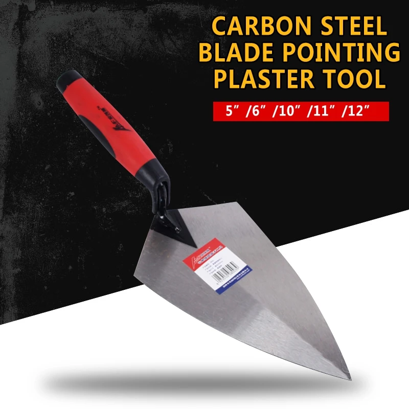 Construction Tools Putty Knife Brick Trowel Laying Carbon Steel Blade Pointing Plaster Tool 5/6/10/11/12 inch