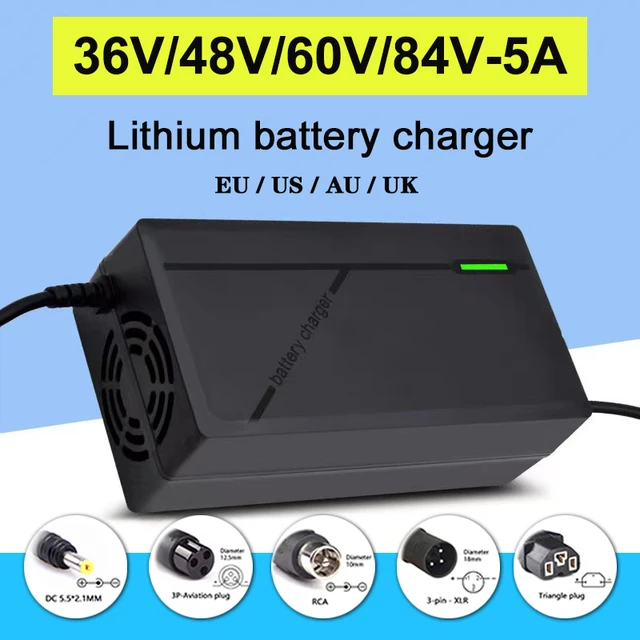 Fast Charger 54.6V 67.2V 84V 10A Lithium Battery Charger LED For 13S 16S  20S 48V 60V 72V E-bike Battery Aluminum Shell - AliExpress