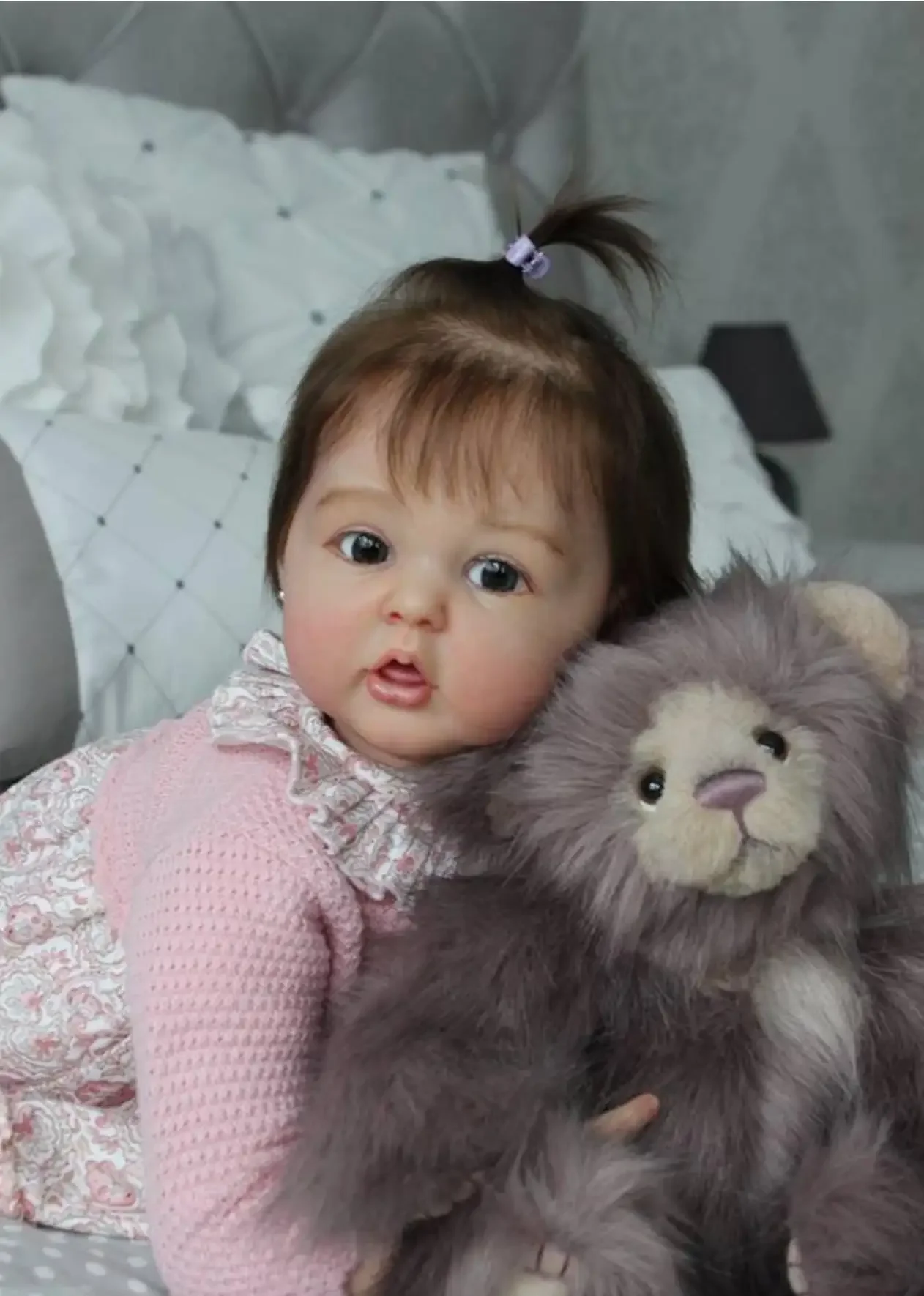 60CM Reborn Toddler Girl Doll Erin Soft Cuddly Body 3D Skin with 
