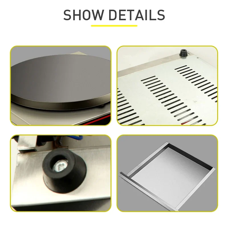Automatic Pancake Maker Machine Crepe Makers Hot Plate Industrial Electric Crepe Making Machine Rotating Crepe Maker 5