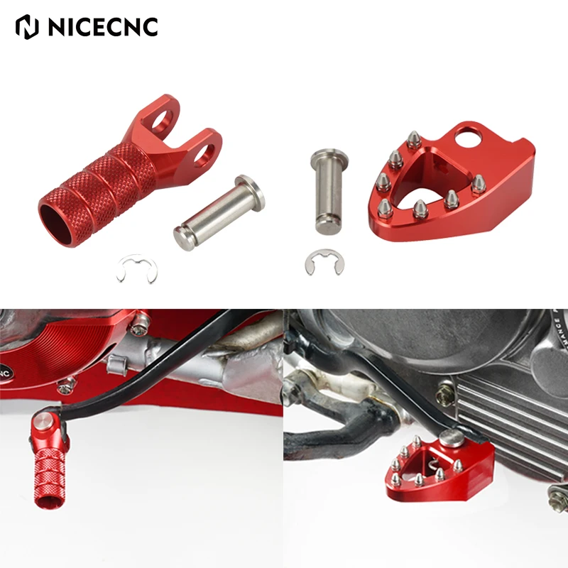 NICECNC Red Gear Shifter Shift Lever Tip & Brake Lever Pedal Enlarge