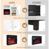 Electric Fireplace with Mantel, Fireplace TV Stand for TVs Up to 85'', Modern Entertainment Center with Storage 4