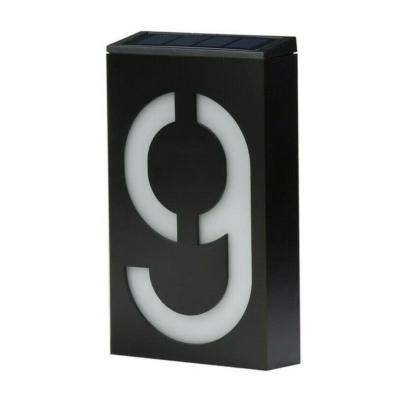 outdoor address sign solar led light numero 02