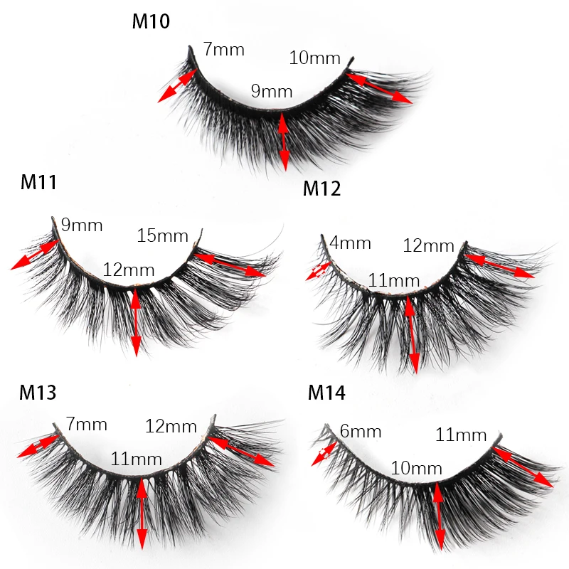 Mink False Eyelashes Cat Eye Dramatic Makeup Lashes
