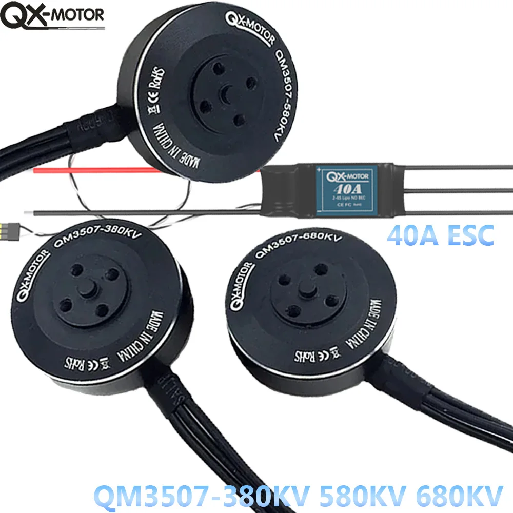 

QX-MOTOR QM3507 Brushless Motor 380KV 580KV 680KV 3507 3508 for DIY RC Quadcopter Multi-Axis Drone Accessories