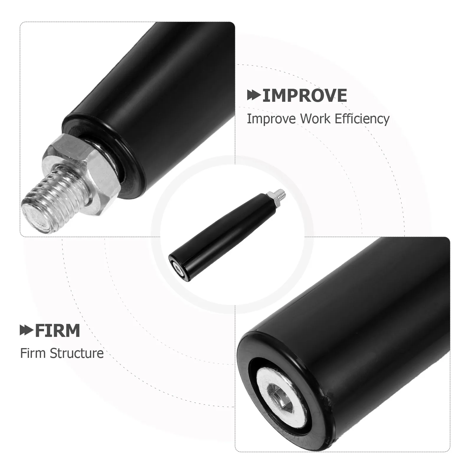 2Pcs 회전 핸드휠 기계 핸들 M10x100mm 밀링 선반 트레일러 잭 정밀 조정용 나사식 금속 그립