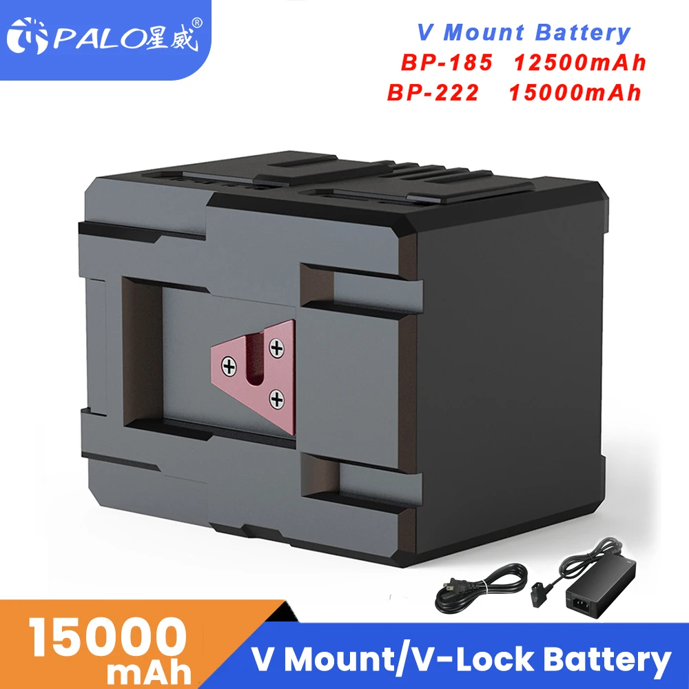 Batteria Palo 14.8V 15000Mah V Mount Per Sony Hdcam Xdcam Fotocamere Cinematografiche Digitali Dslr Bmpcc 4K Videocamere Con Monitor Luminoso A Led