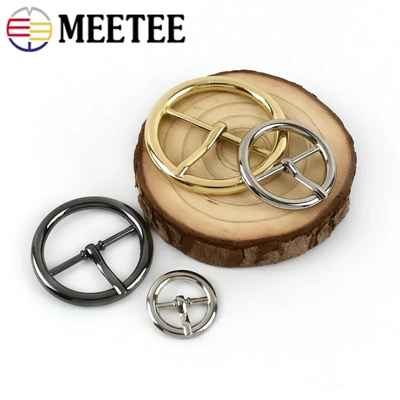 Meetee 가방 스트랩용 금속 핀 버클, 벨트 걸쇠 조절기, 의류 신발 후크 버클, DIY 하드웨어 액세서리, 15-38mm, 4 개, 10 개