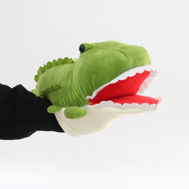 Crocodile hand puppet plush doll baby early education soothing toy mouth can move crocodile doll 2